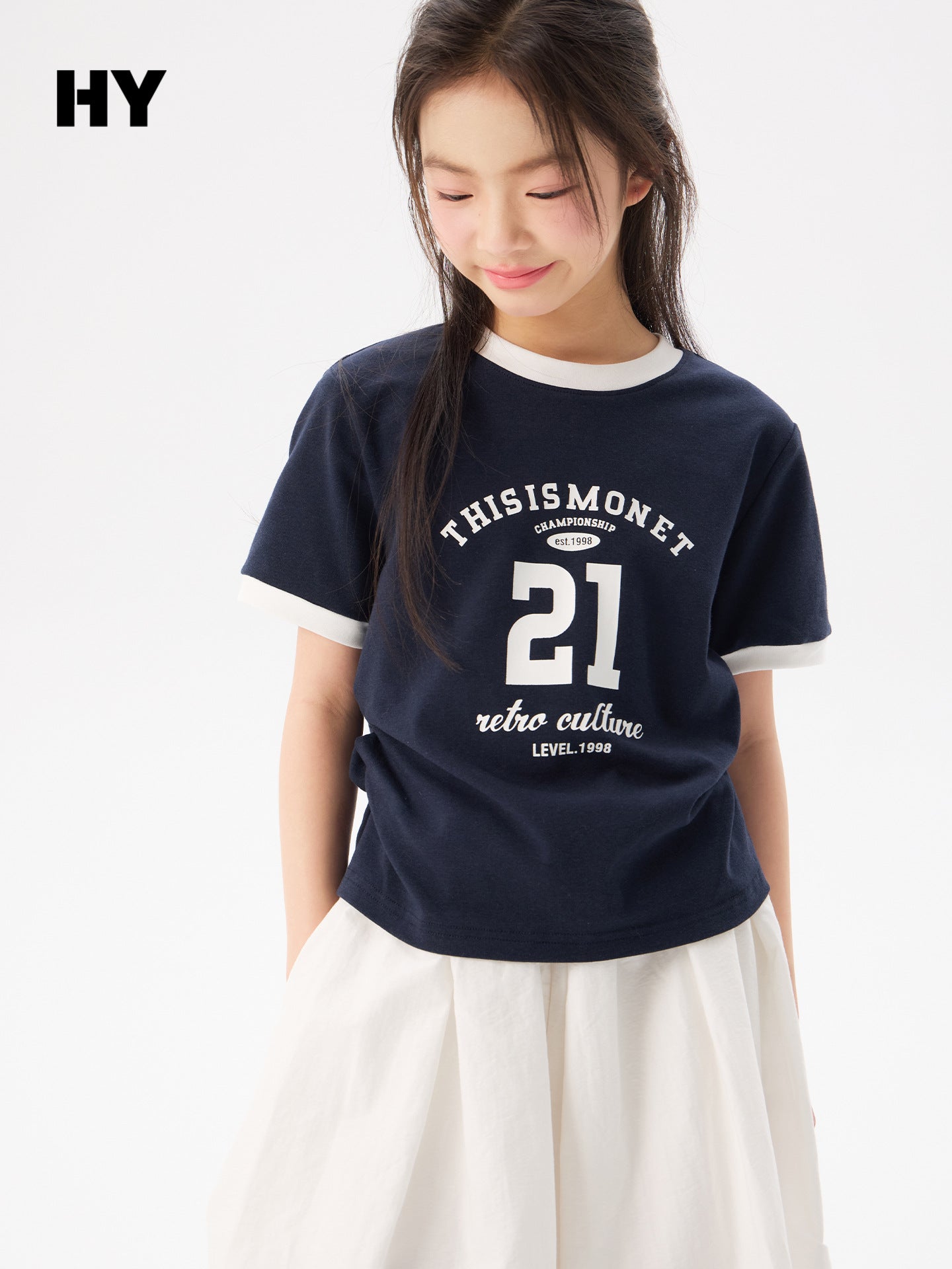Children's Summer Short-sleeved Letter Printing Loose Tops Children's T-shirt