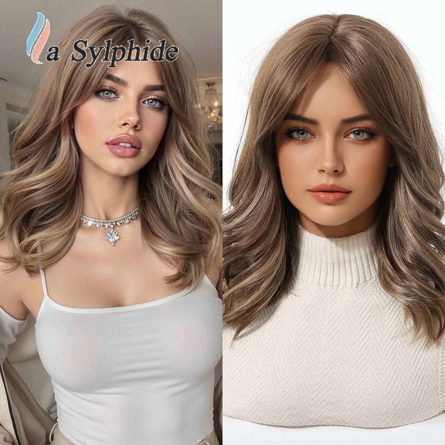 Female High Skull Top Fiber Rose Net Daily Wig Short Curly Hair
