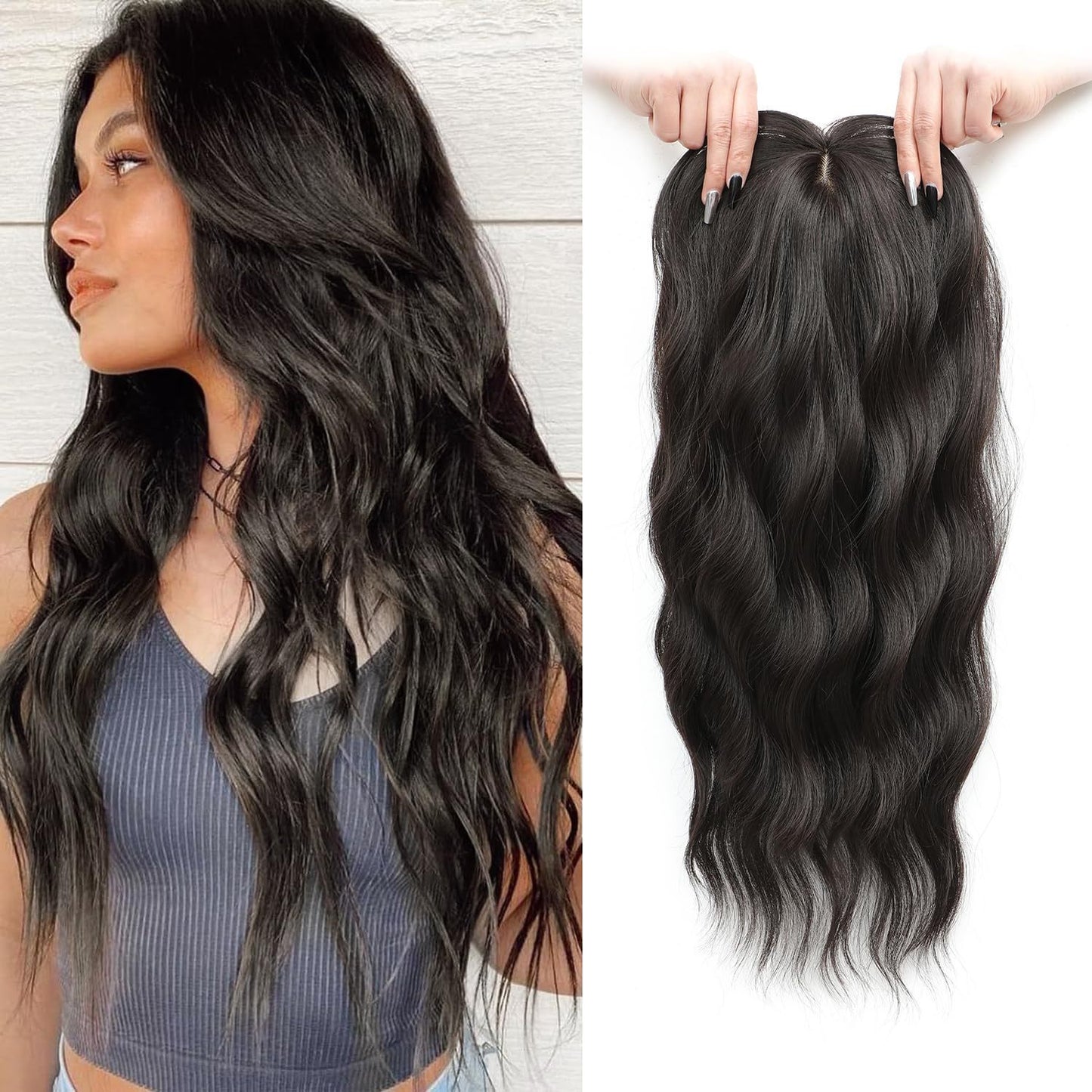 Women's Hand-woven Lace Hairpiece Big Wave Curly Chemical Fiber Wig Long Curls