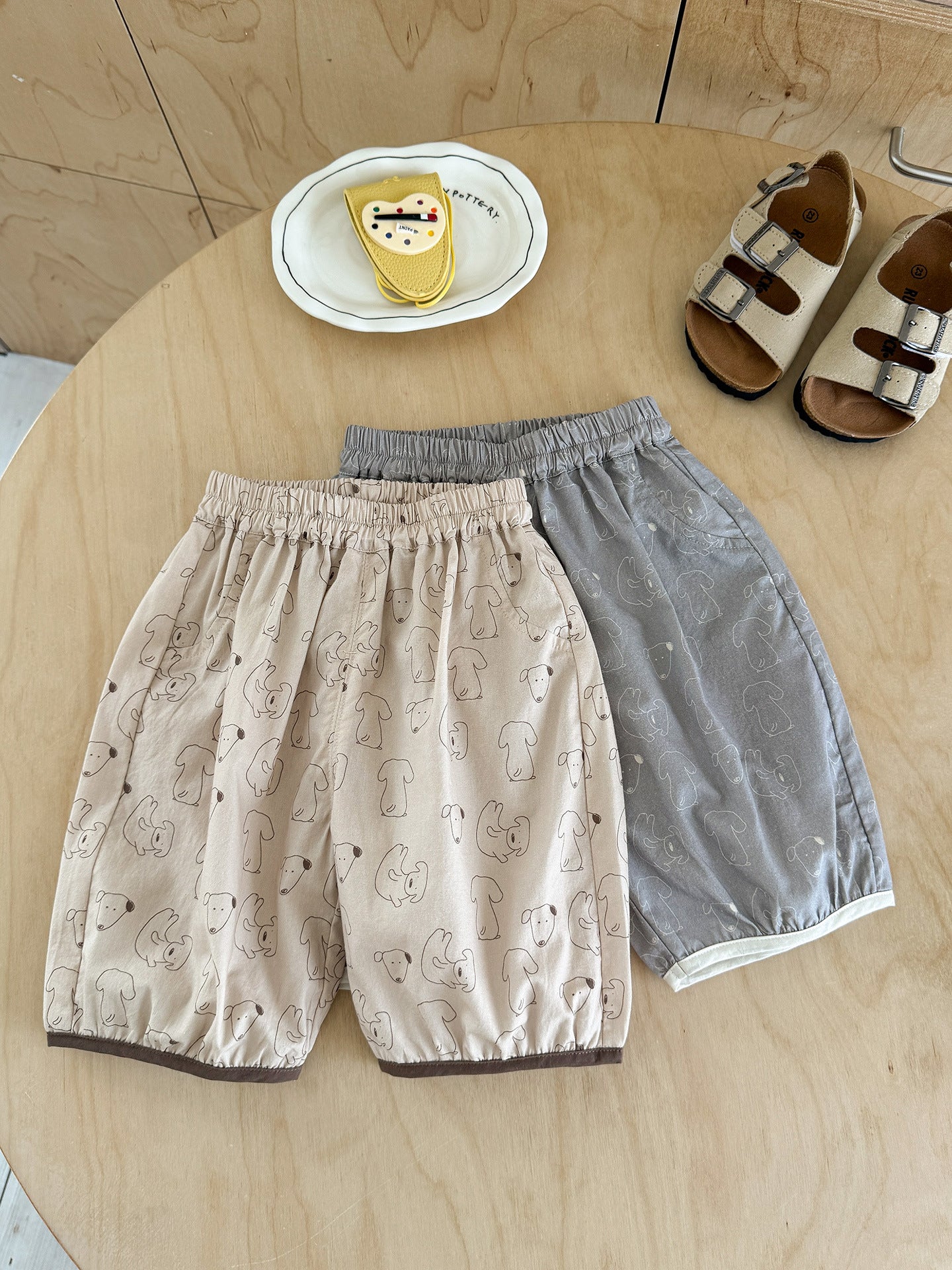 Cropped Trousers Cotton Thin Breathable Clothing Korean Children's Pants