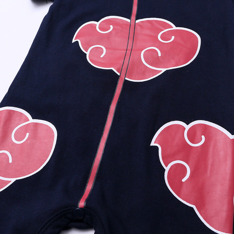 Summer Cartoon Anime Boy Short Sleeve Jumpsuit, Climbing Suit