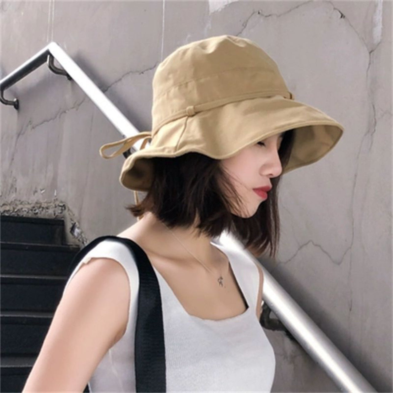 Women's Hat One-piece Extension Versatile Summer Thin Wig Short Straight Hair