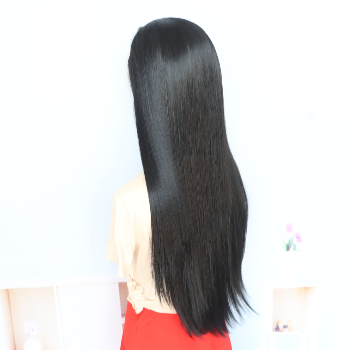 Cool Cow Universal Front Hand Crochet Lace Ancient Style Outfit Long Straight Wig