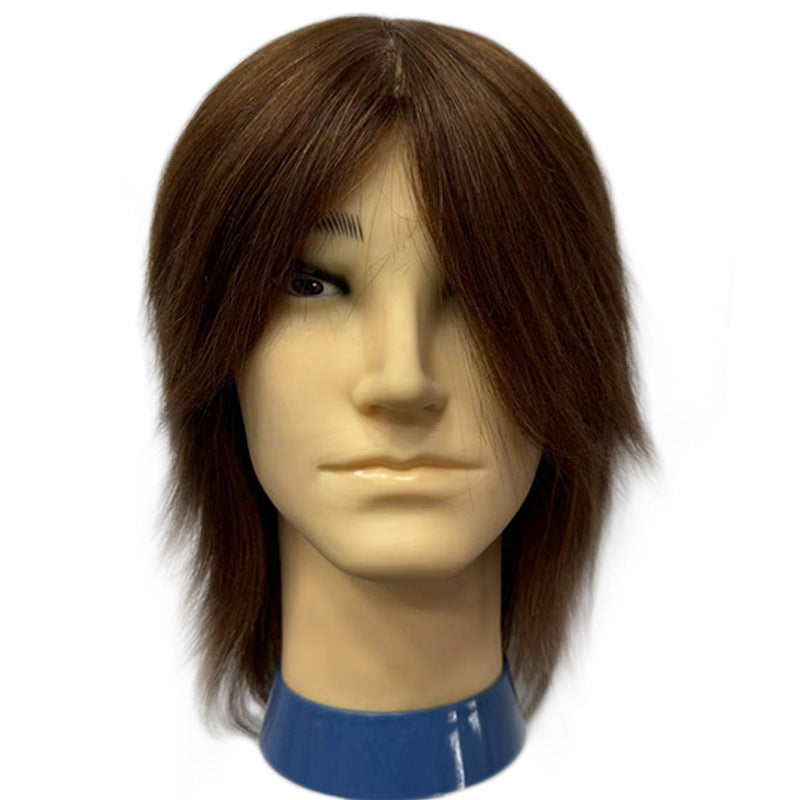Men's Head Model Hot Dyeing All Real Hair Barber Other Wig