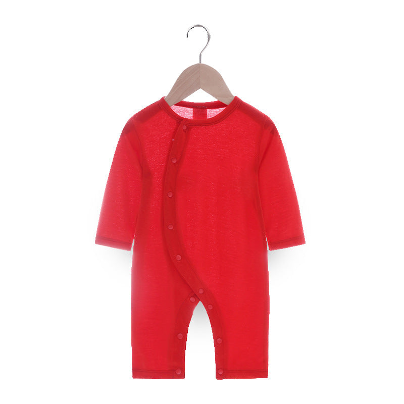 Long-sleeved Air Conditioning Room Clothing Romper Born Full Moon Year Jumpsuit, Climbing Suit