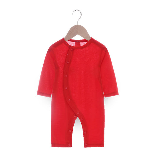 Long-sleeved Air Conditioning Room Clothing Romper Born Full Moon Year Jumpsuit, Climbing Suit