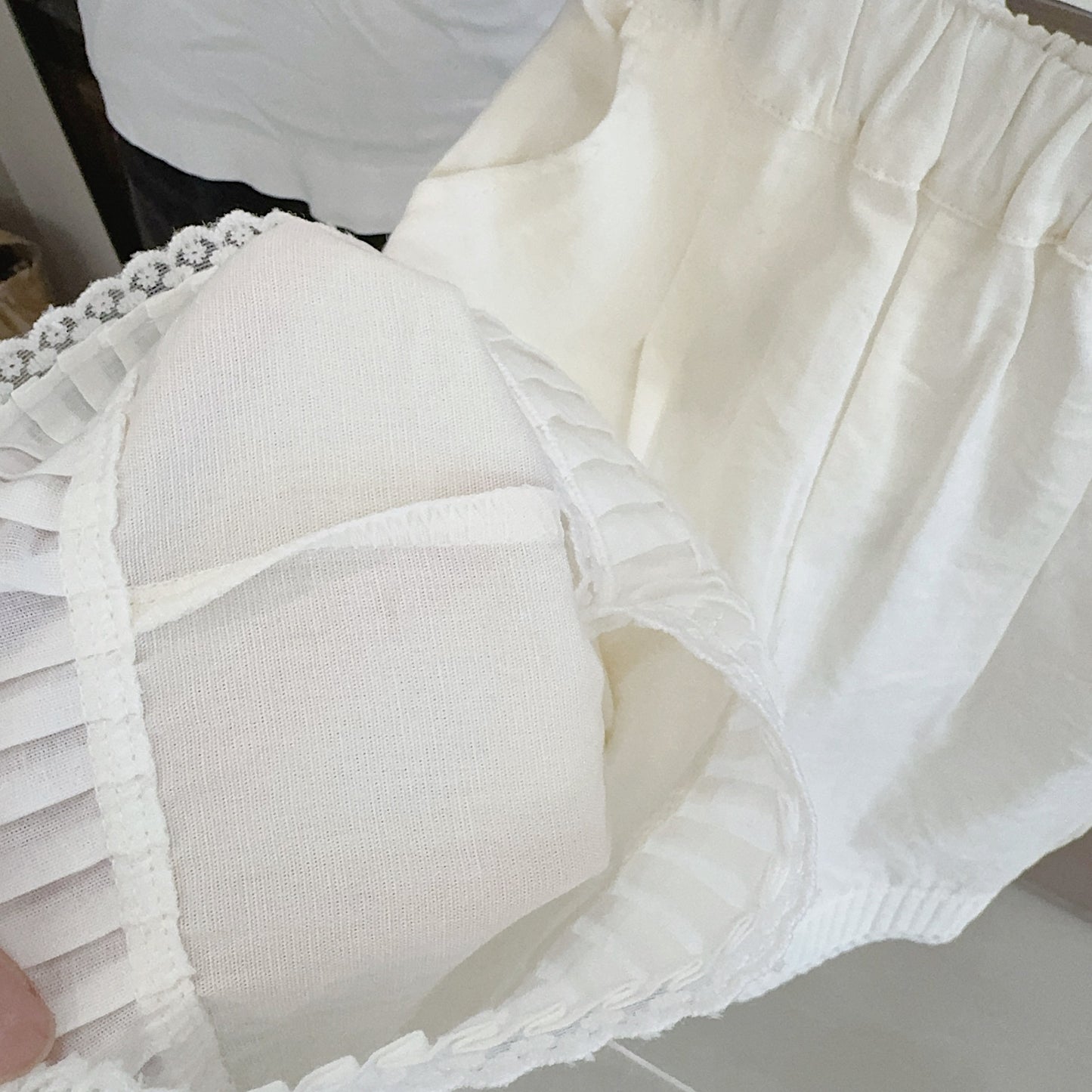 Western Style Lace Stitching Cool Breathable Children's Pants