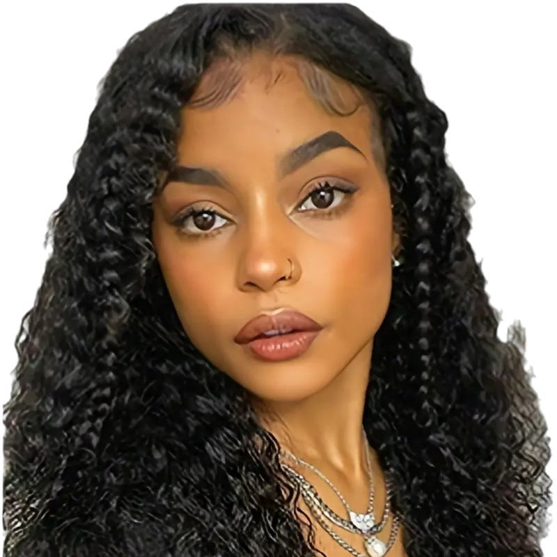 Fashion Front Lace African Small Volume Fluffy Curly Wig Long Curls