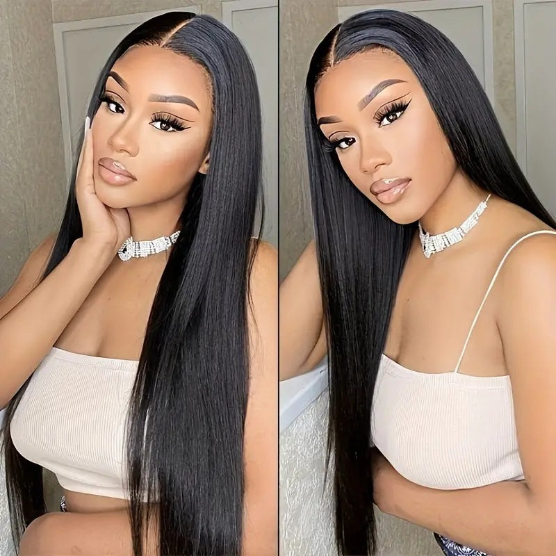 Durable Creative Fashion Mid-length Front Lace Long Straight Wig