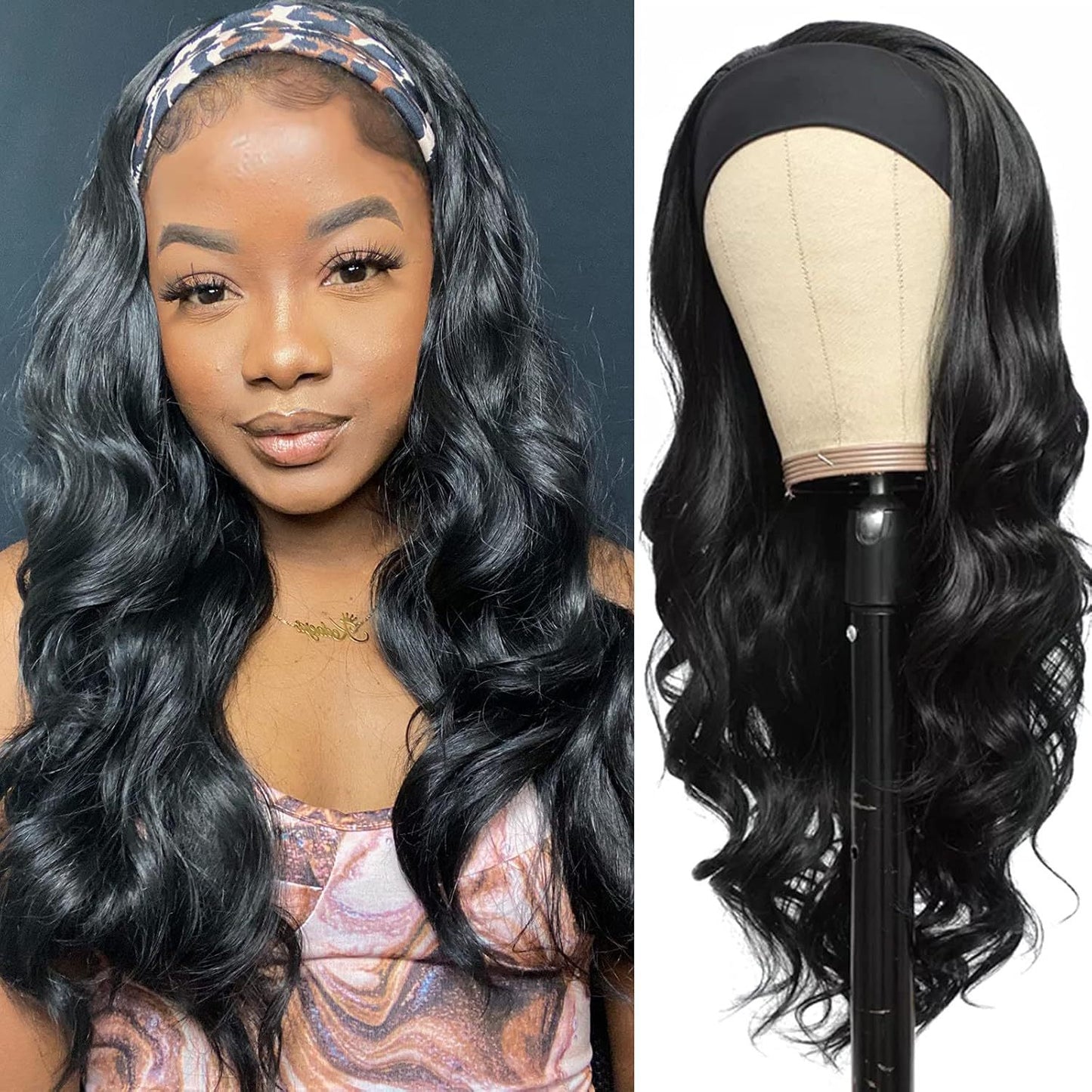 Silk Hair Band Fluffy Big Wave Curly Chemical Wig Long Curls