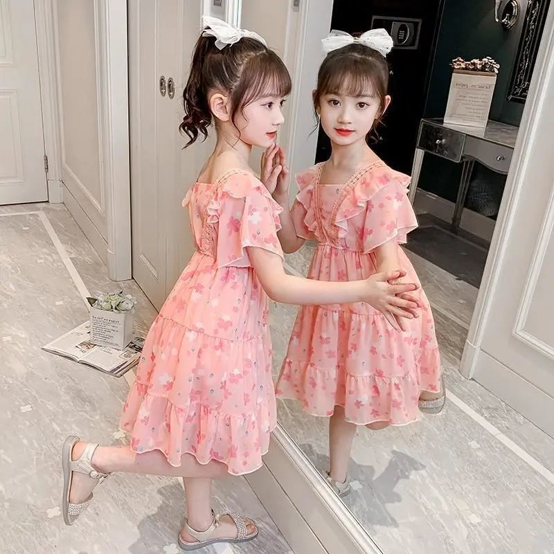 Children's Korean Style Western Skirt Middle Big Children's Dress