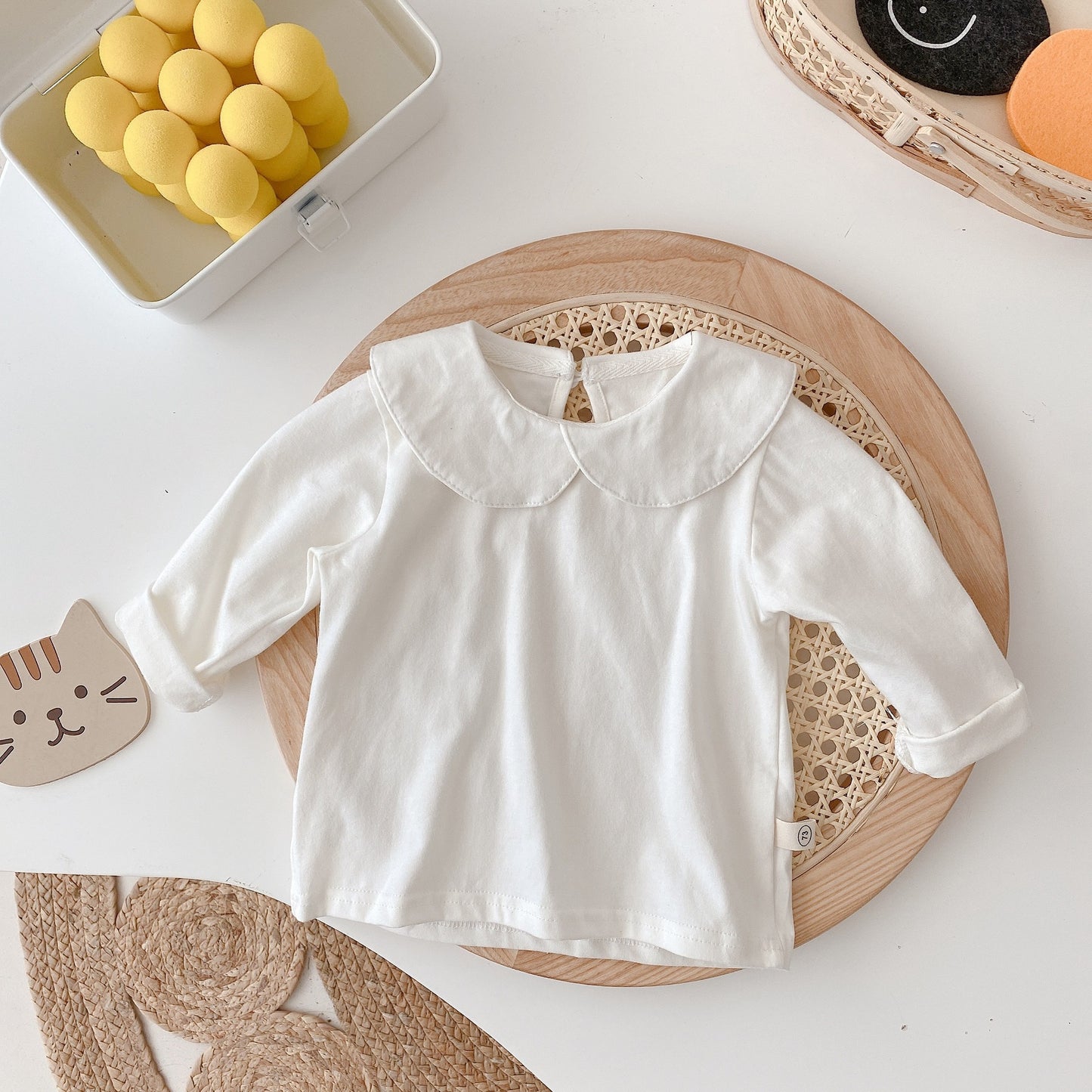 Children's Doll Shirt Small Left Right Spring Western Style Children's T-shirt