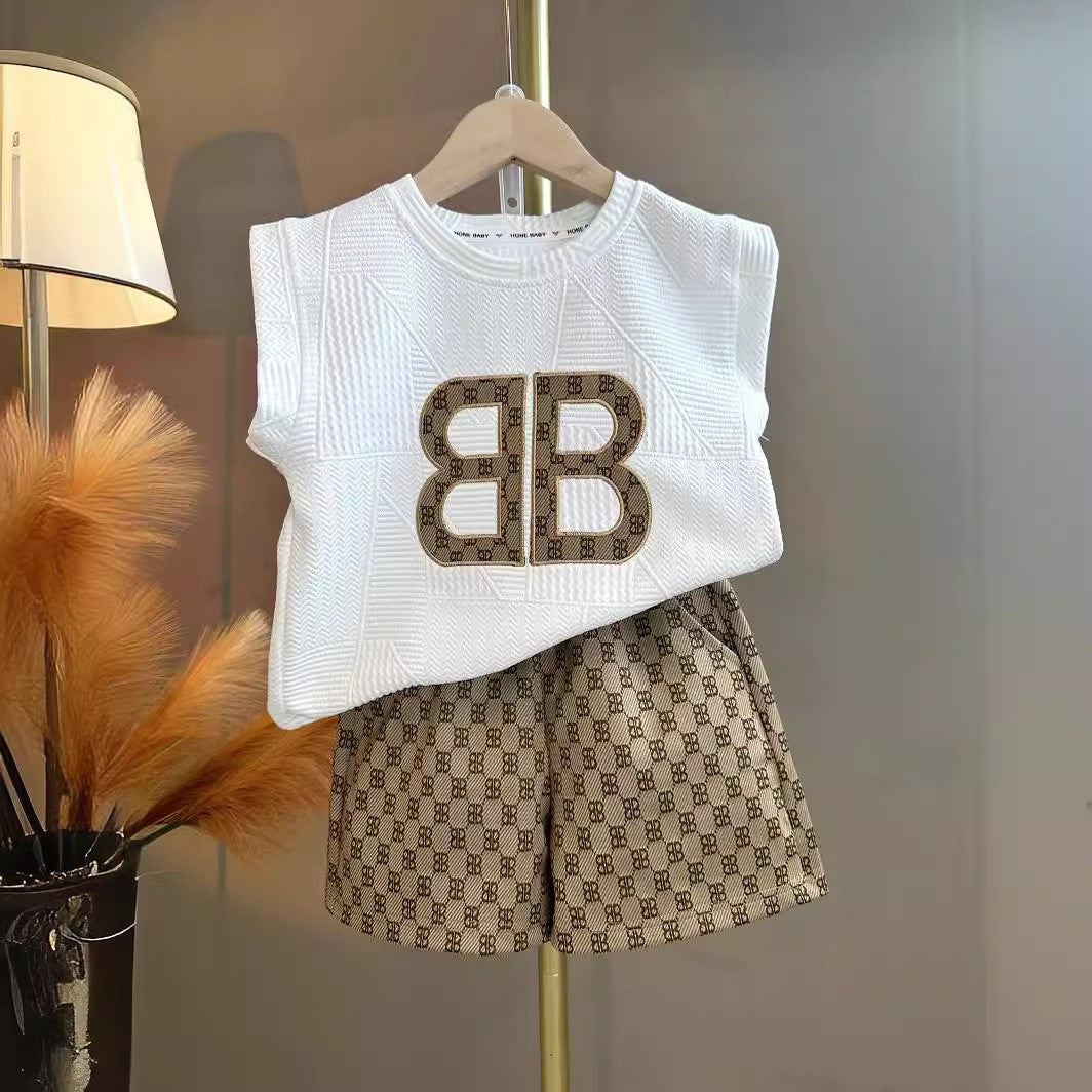 Children's Embroidered Vest Clothes Cool Handsome Summer Children's Suit