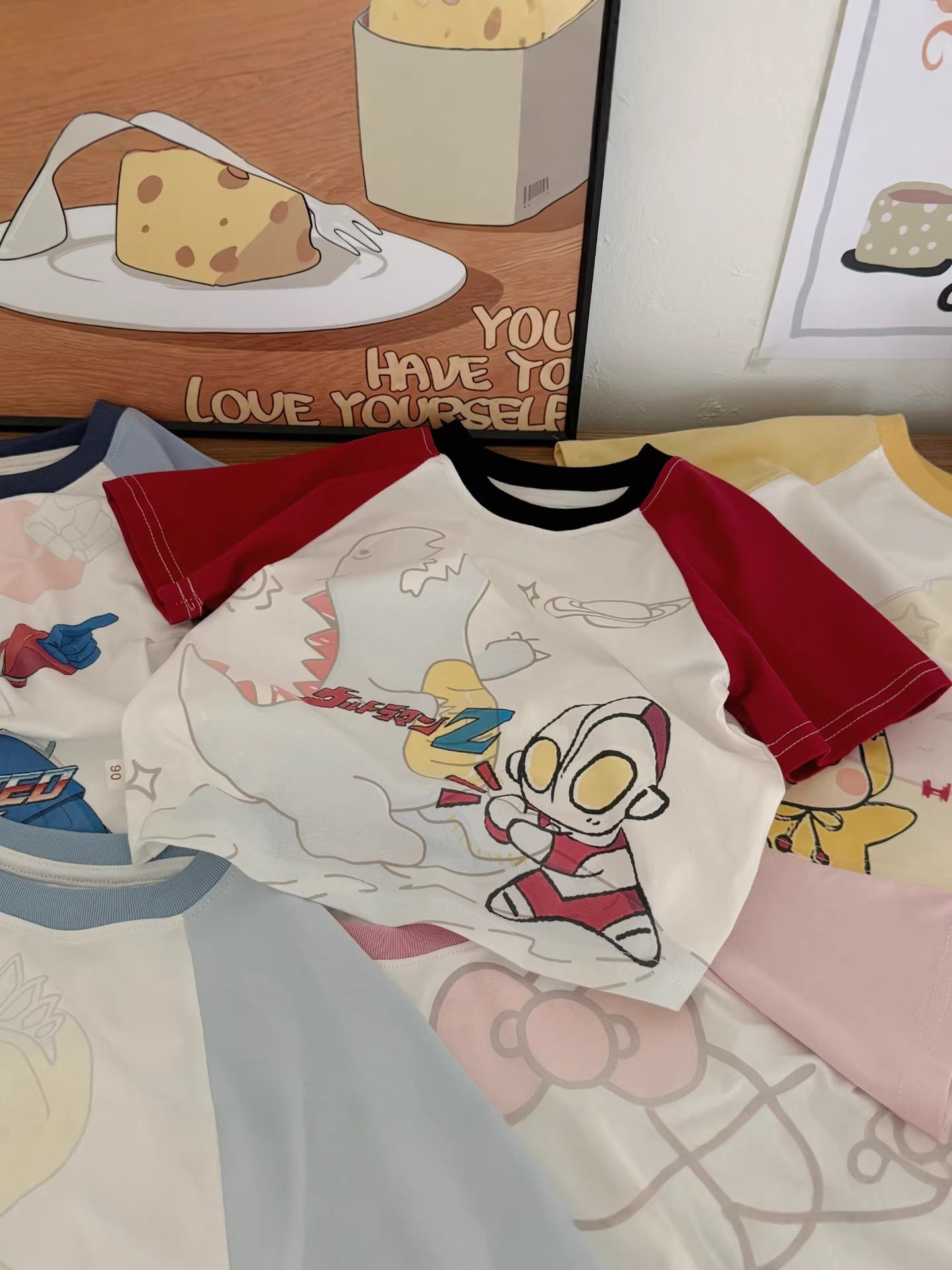 Children's Roll Class Short Sleeve Summer Boys Cartoon Uv Half Children's T-shirt