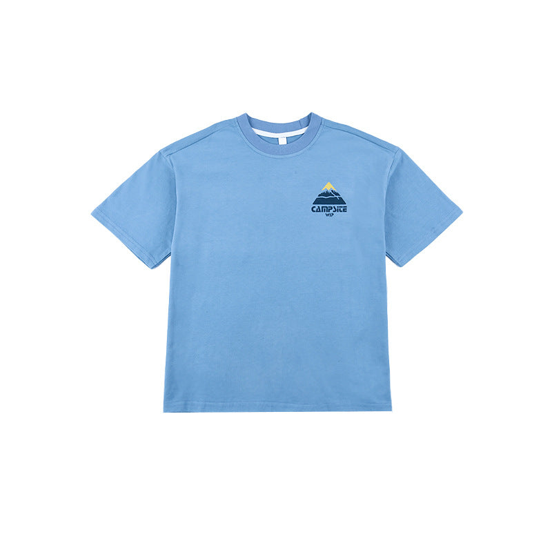 Children's Short-sleeved Mountain Clothing Summer Outdoor Sports Breathing Cotton Teens Short Children's T-shirt