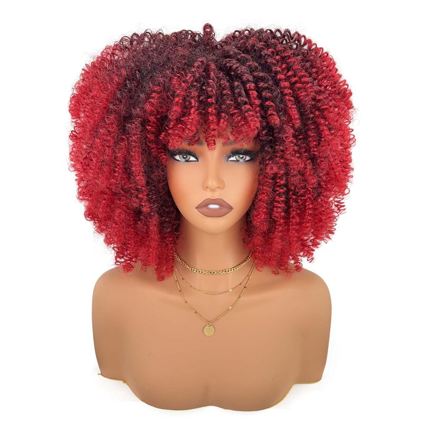 Women's Head Cover Afro Popular African Small Wig Short Curly Hair