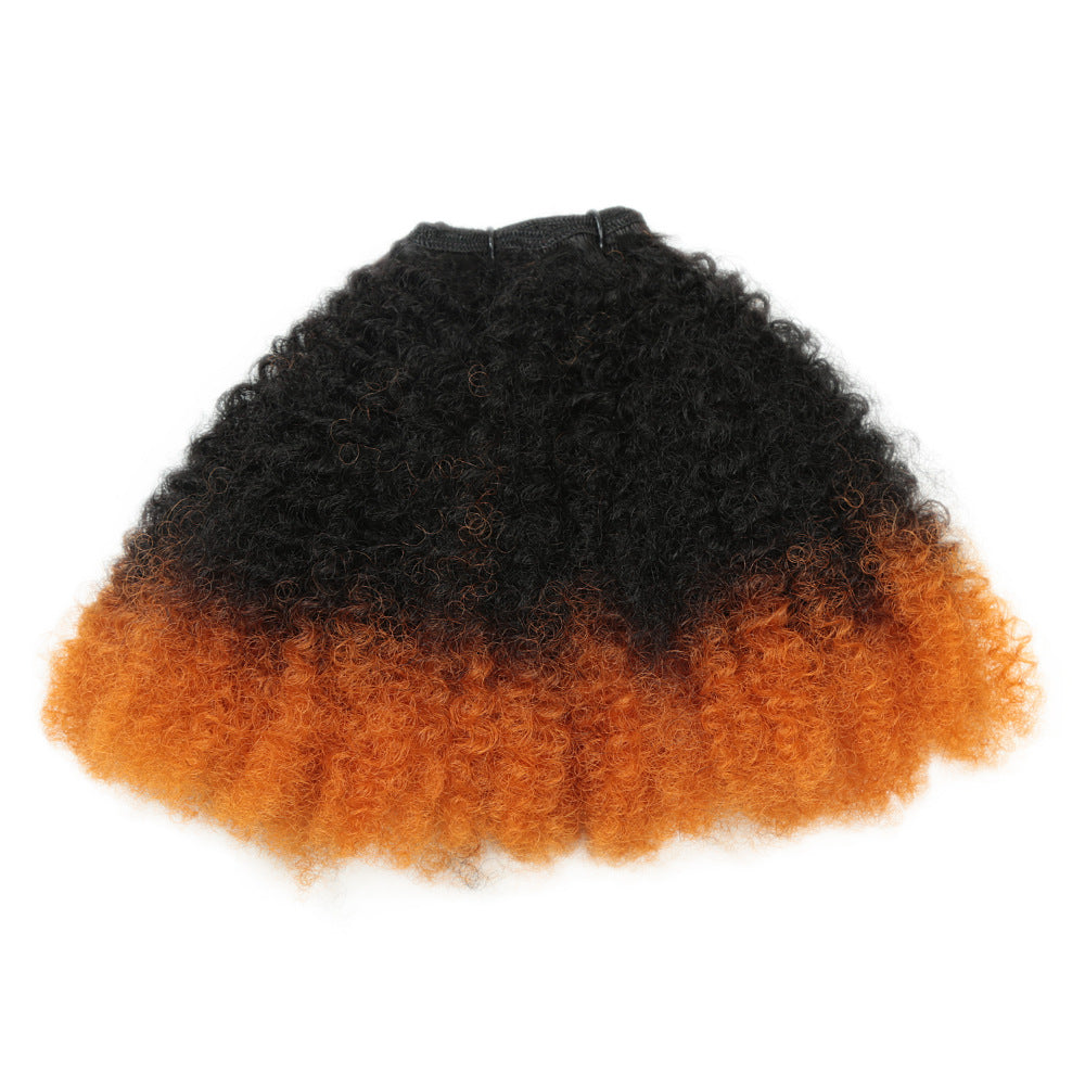 Protein Silk Chemical Fiber Weft Set Wig Short Curly Hair