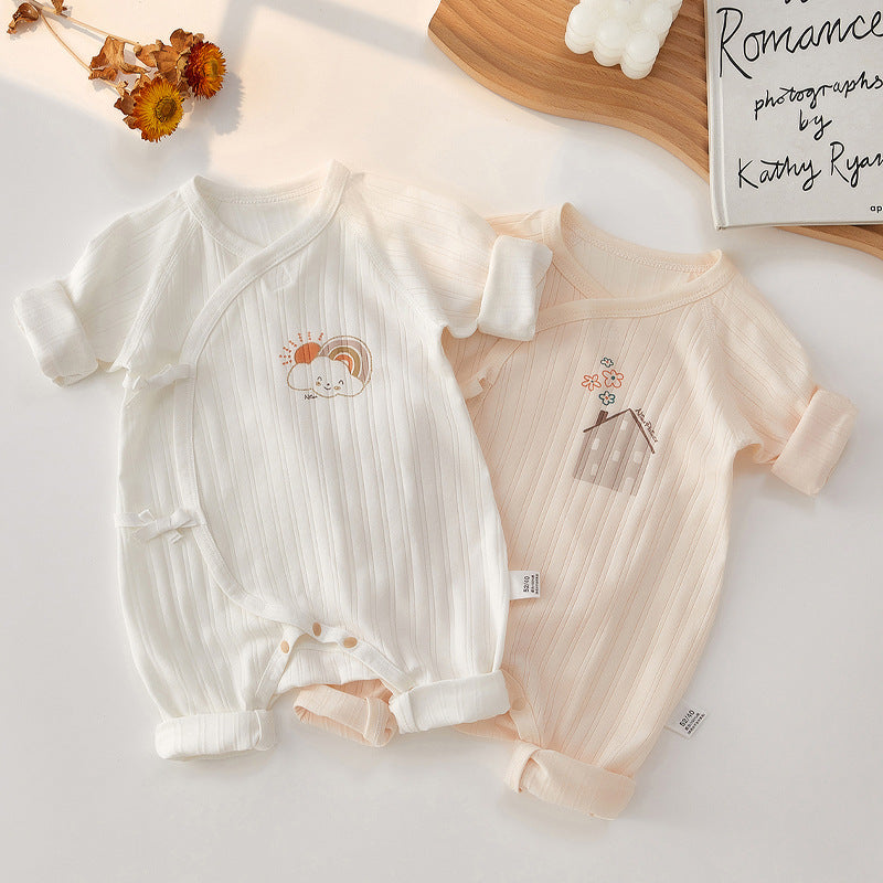 Born Clothes Summer Thin Rompers Romper In Air-conditioned Room Long-sleeved Jumpsuit, Climbing Suit