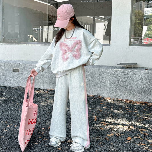 Children's Sweater Fleece Thickened Medium Large Fashion Casual Children's Suit