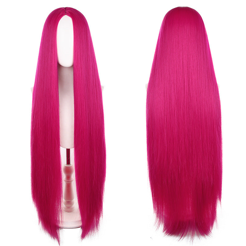 Mid-length Universal Long Straight Scalp Style Cos Wig