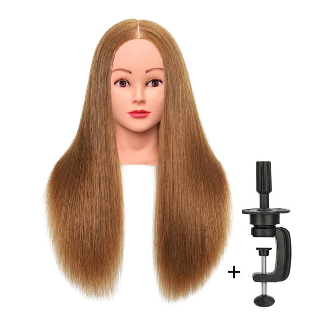 Artificial Hair Mannequin Head Hairdressing Practice Perm Braiding Updo Trimming Other Wig