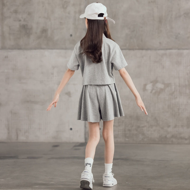 Children's Sports Fashion Short Sleeve T-shirt Summer Shorts Outer Children's Suit