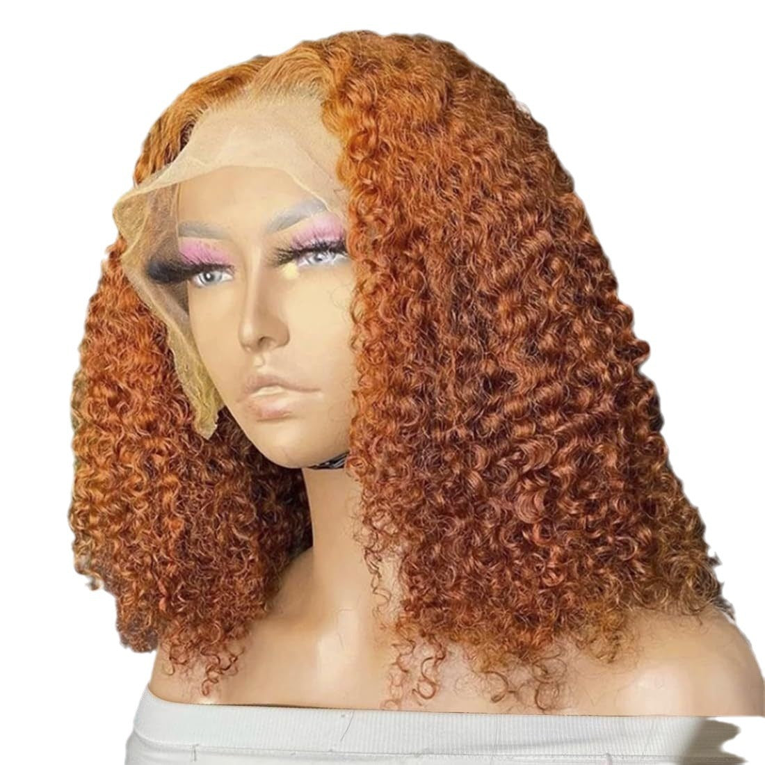 Fashion Front Lace Hand Wrapped Small Head Cover Wig Short Curly Hair