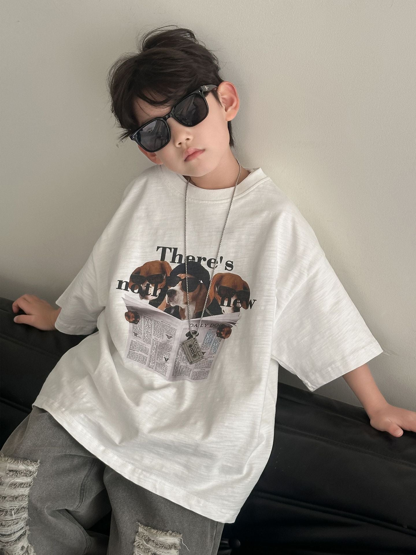 Children's Cotton Summer Korean Style Short Sleeve Thin Small Children's T-shirt