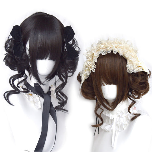 Women's Beard Grip Band For Bun Haircut Detachable Double Ponytail Little Cos Wig