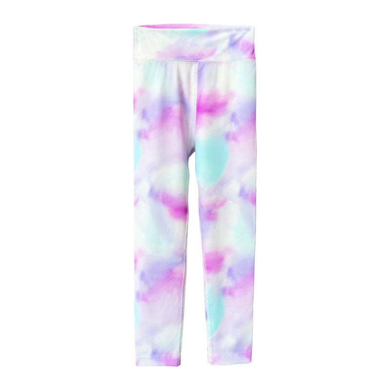 Yoga Class Cool Gradient Colorful Tights Sports Children's Pants