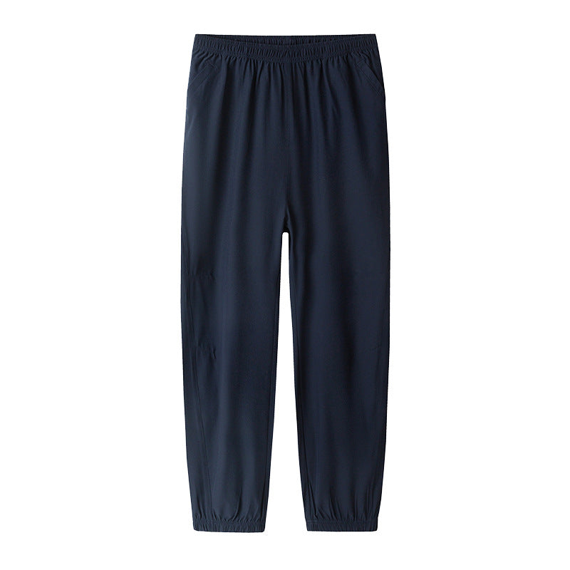 Women's & Children's Ice Silk Sports Navy Blue Summer Khaki For Older Children's Pants