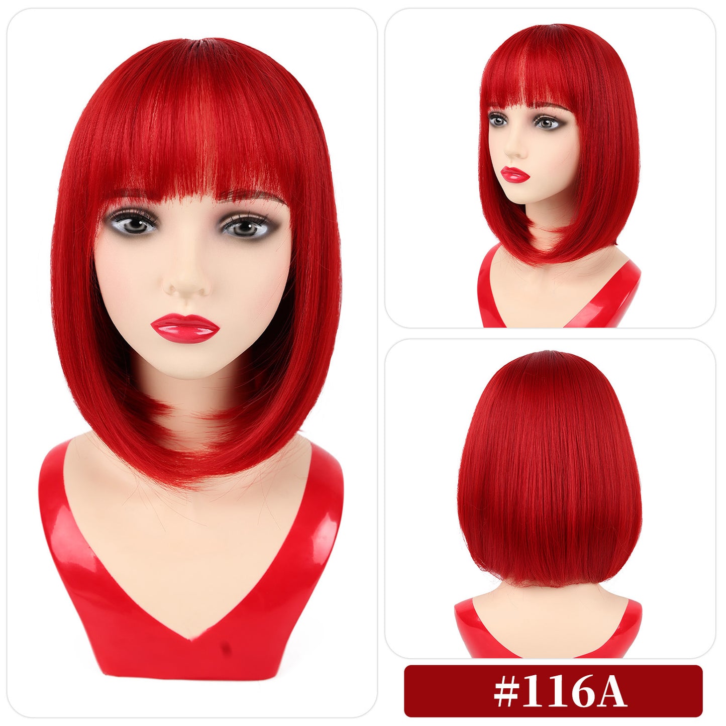Whole Female Collarbone Length Haircut Wave Wig Short Straight Hair