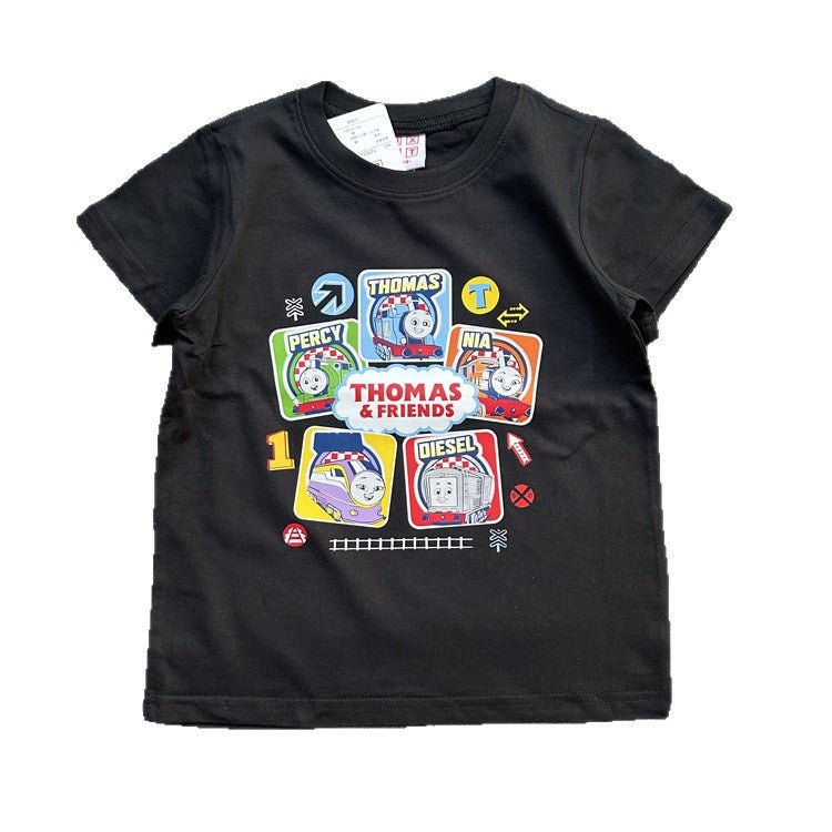 Children's Cartoon Thomas Game Pack Series Summer Short Sleeve Can Children's T-shirt
