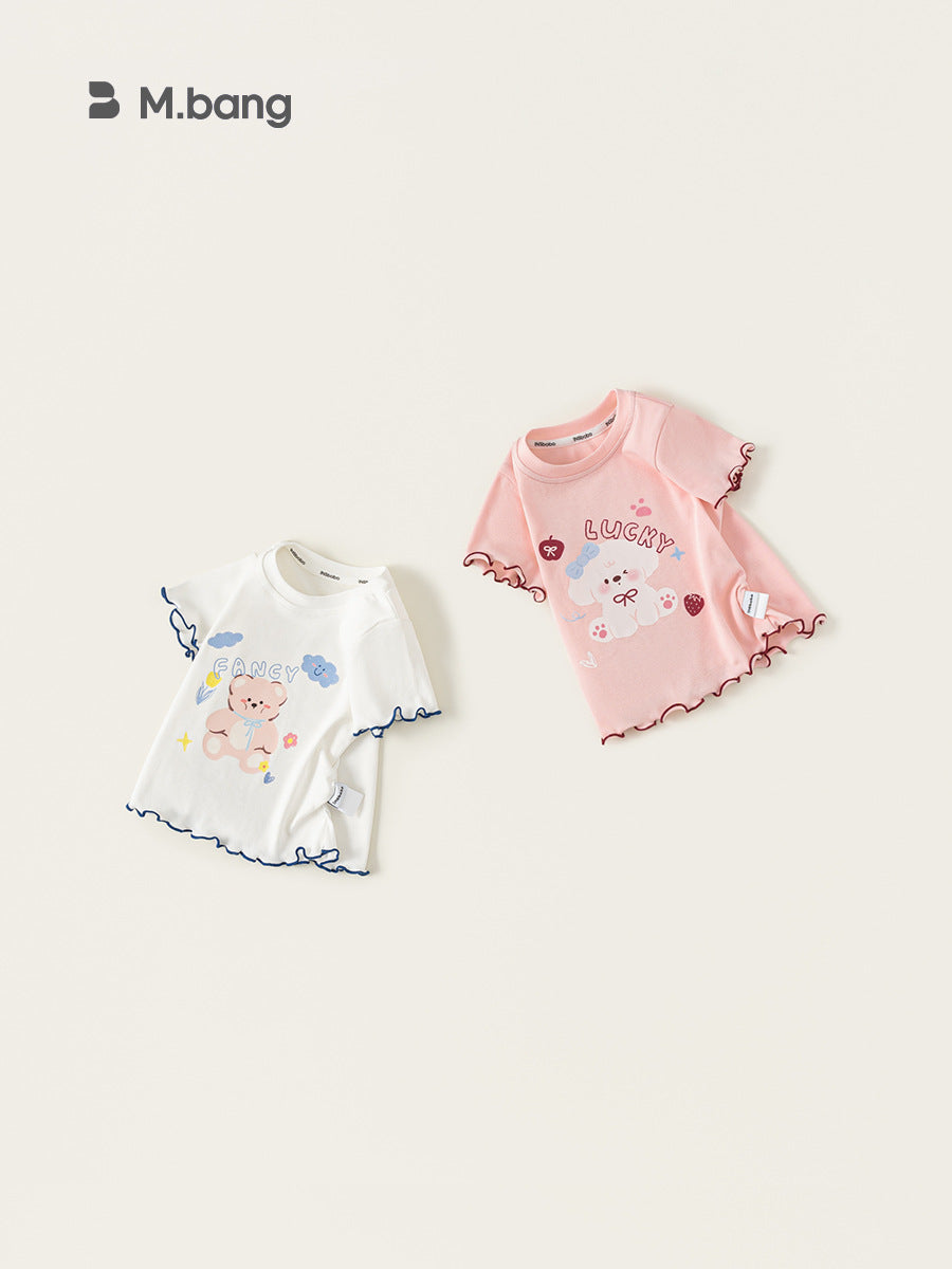 Children's Top Round Neck Short Sleeve Cartoon Children's T-shirt