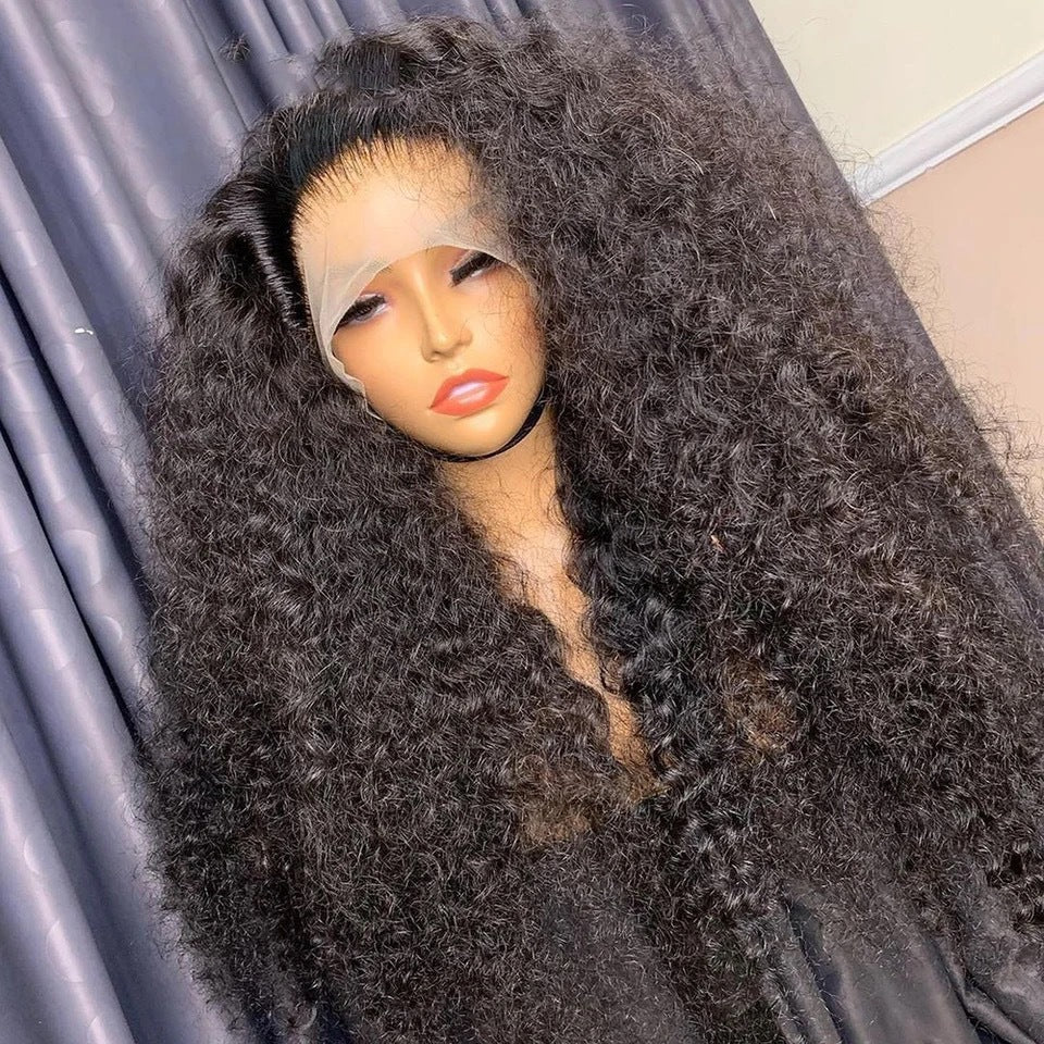 Front Lace Curly Hair Mixed Sheath Wig Long Curls