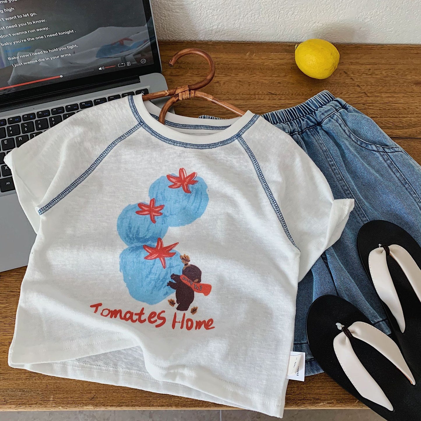 Children's Short-sleeved Summer Cartoon Printed Pullover Class Children's T-shirt