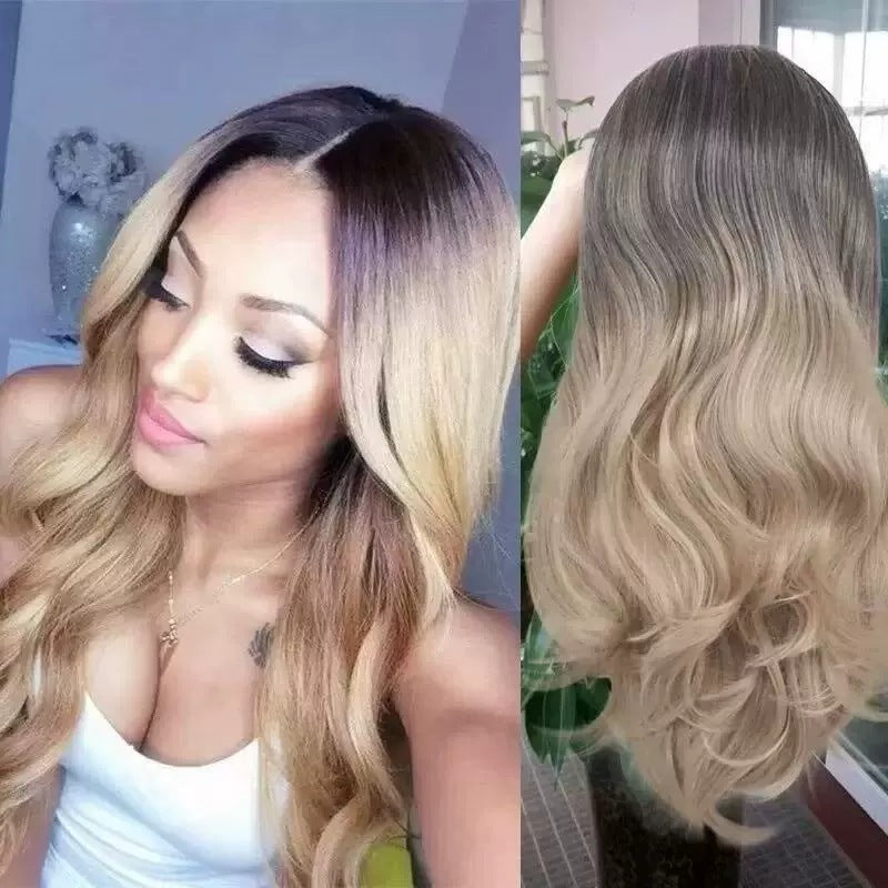 Dyed Head Cover Chemical Fiber Curly Hair Wig Long Curls