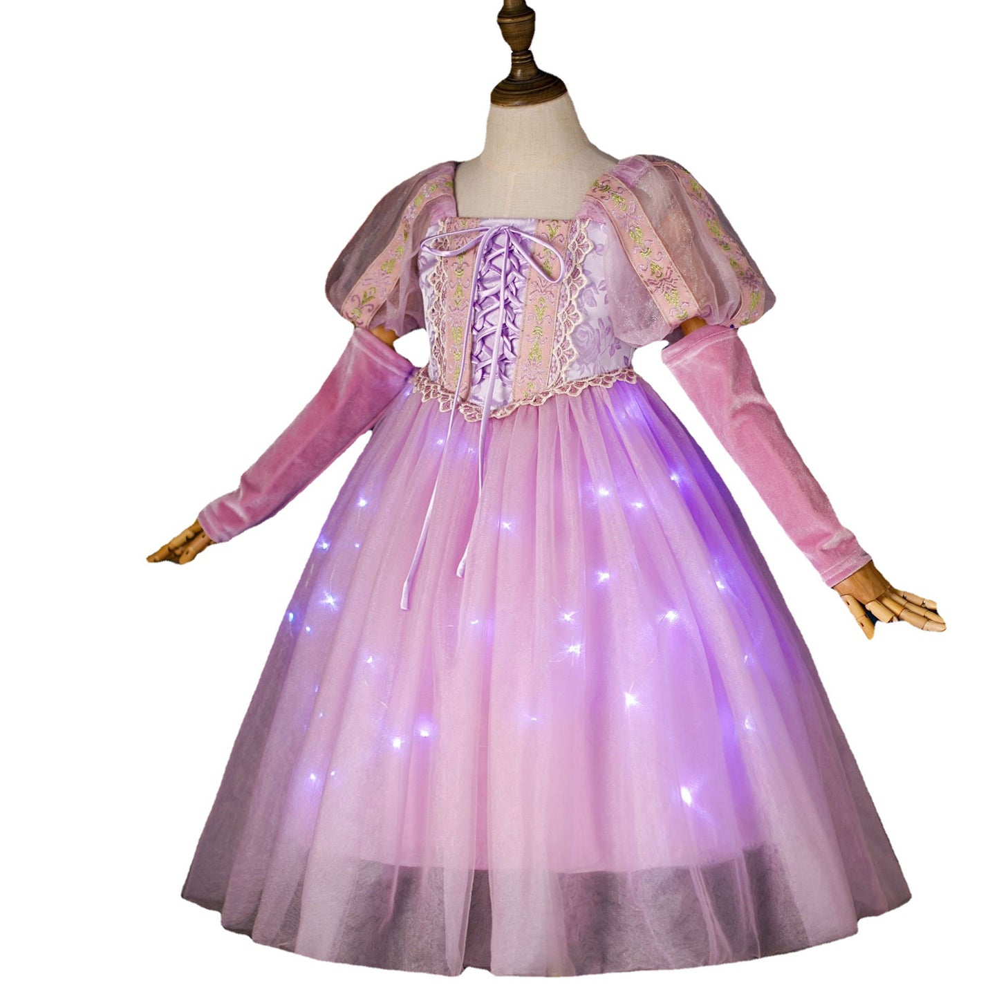 Hair Princess Short Sleeve Summer Luminous Tulle Children's Dress