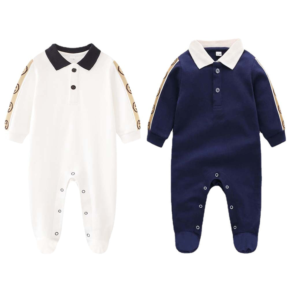 Wear Pure Cotton Rompers Handsome Born Boy Long Sleeve Romper Jumpsuit, Climbing Suit