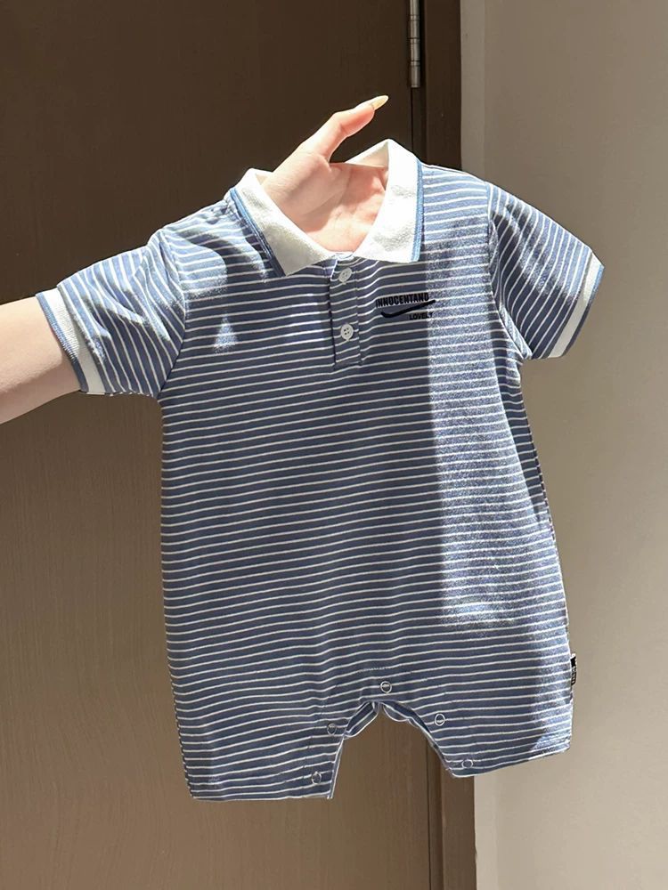 Men's Rest Assured To Wear Light Style Striped Jumpsuit Summer Thin Jumpsuit, Climbing Suit