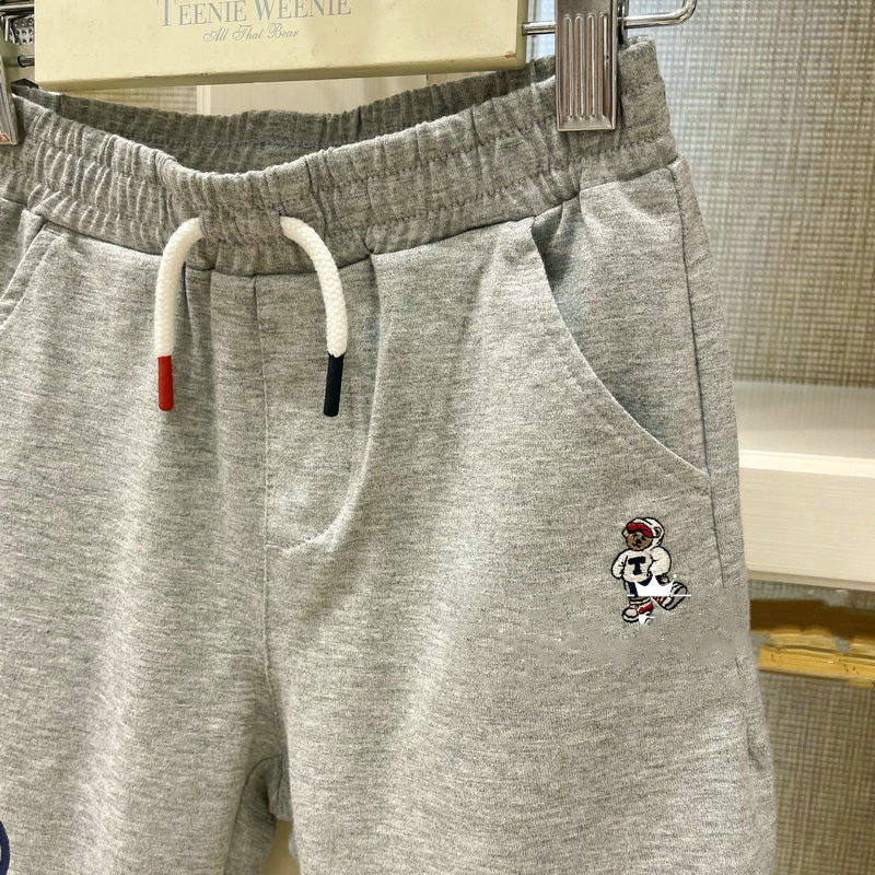 Korean Style Little Bear Summer Pure Knitted Casual Sports Shorts Children's Pants