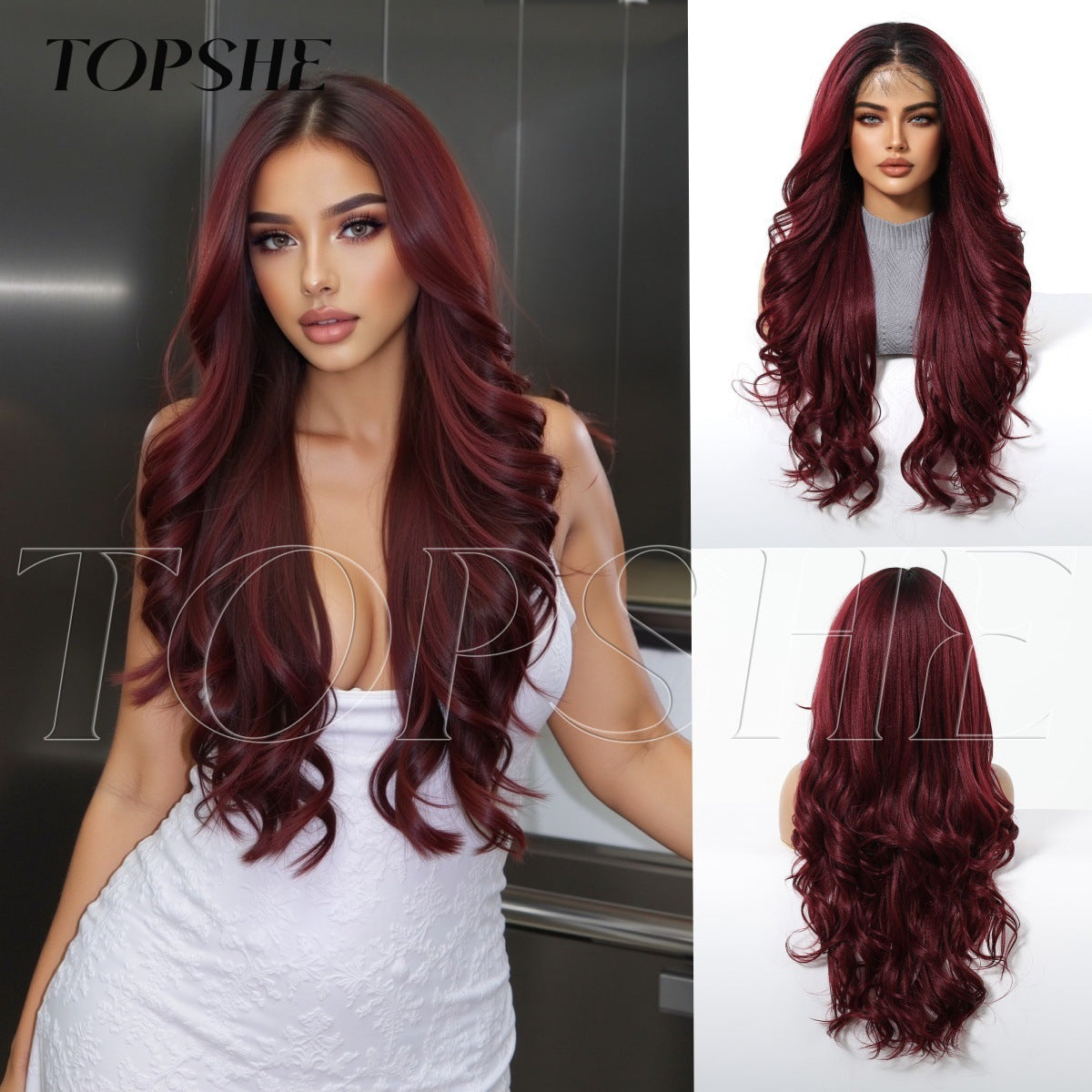 Women's For Can Be Divided Into Dark Brown Curly Hair At Wig Long Curls