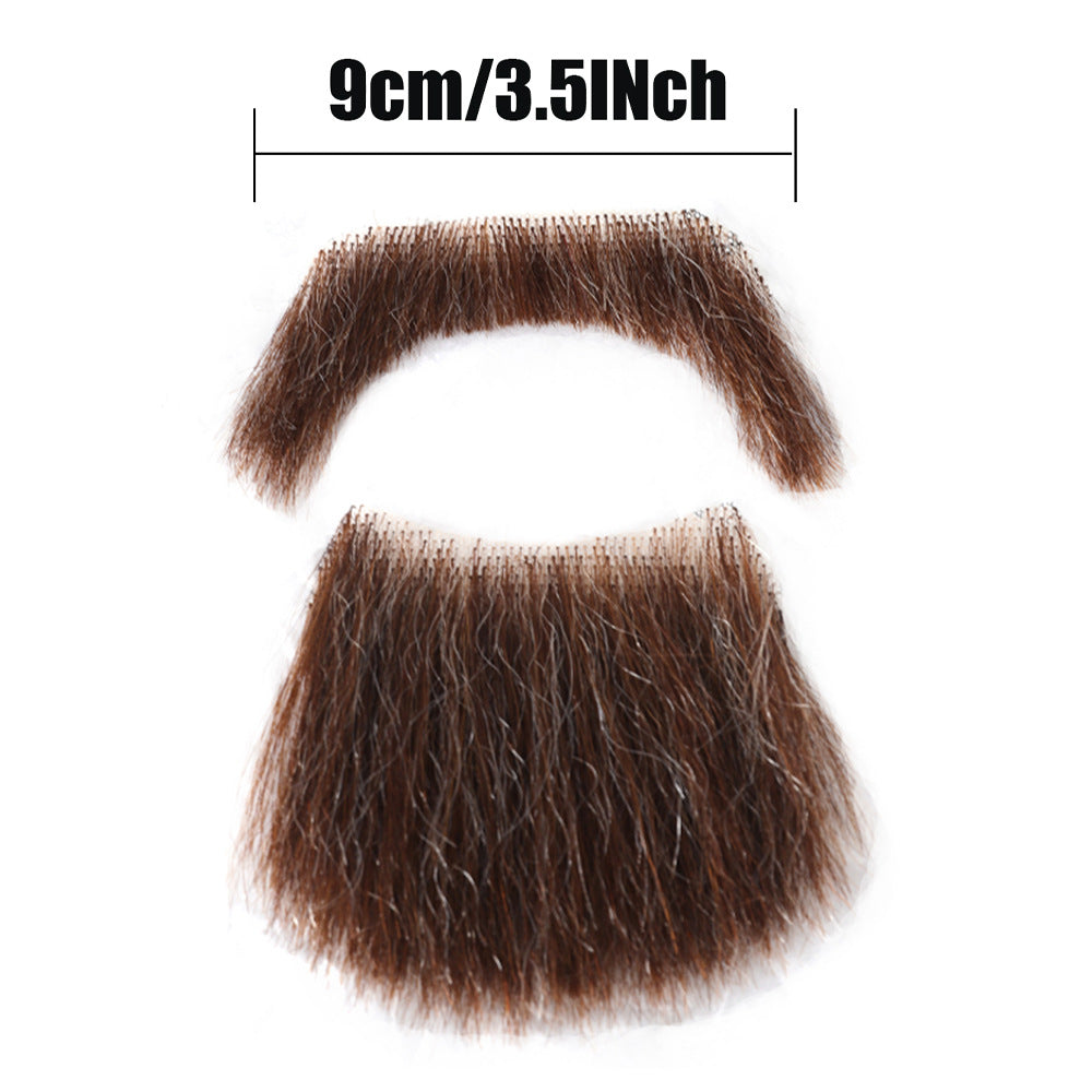 Men's Film Television Makeup Beard Props Real Human Hair Simulation Tin Other Wig