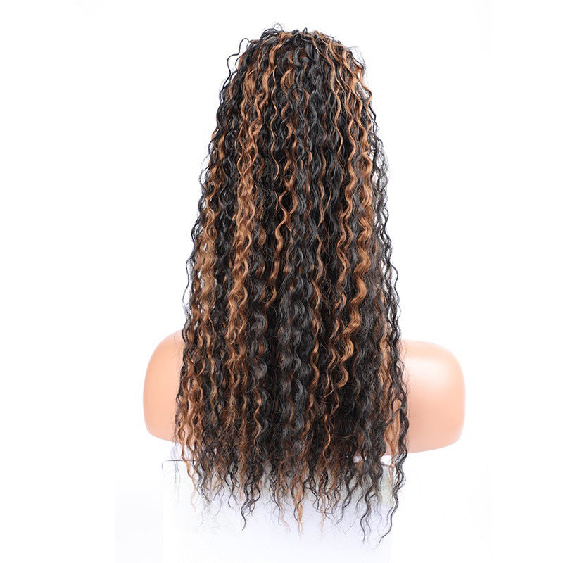 Wei Long Small Curly Hair Chemical Wig Ponytail