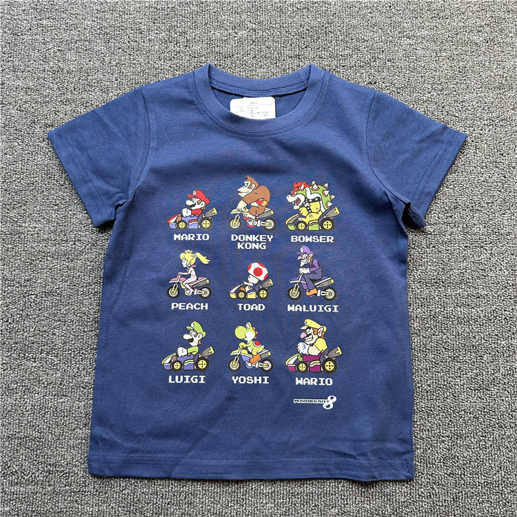 Children's Daily Order Summer Mario Series Short-sleeved Children's T-shirt