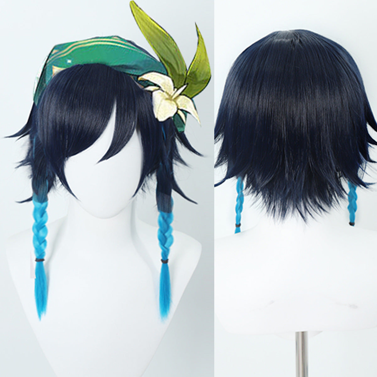 Original God Wendi Anime Blue Black Gradient Cos Wig