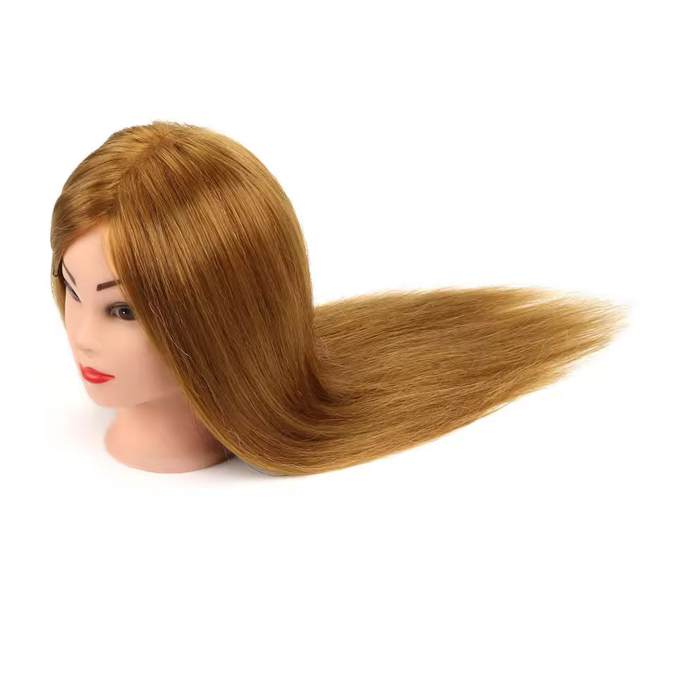 Artificial Hair Mannequin Head Hairdressing Practice Perm Braiding Updo Trimming Other Wig
