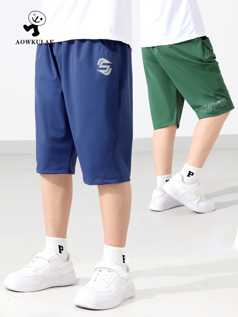 Men's & Children's Summer Crawler Outdoor Shorts Big Letter Ice Children's Pants
