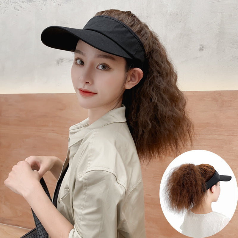 Stigma Curly Hair Integrated Hat Fashion Realistic Natural High Wig Long Curls