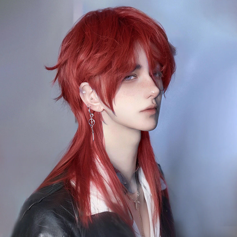 Sier Moon Wolf Tail Anchovy Handsome Long Straight Wig